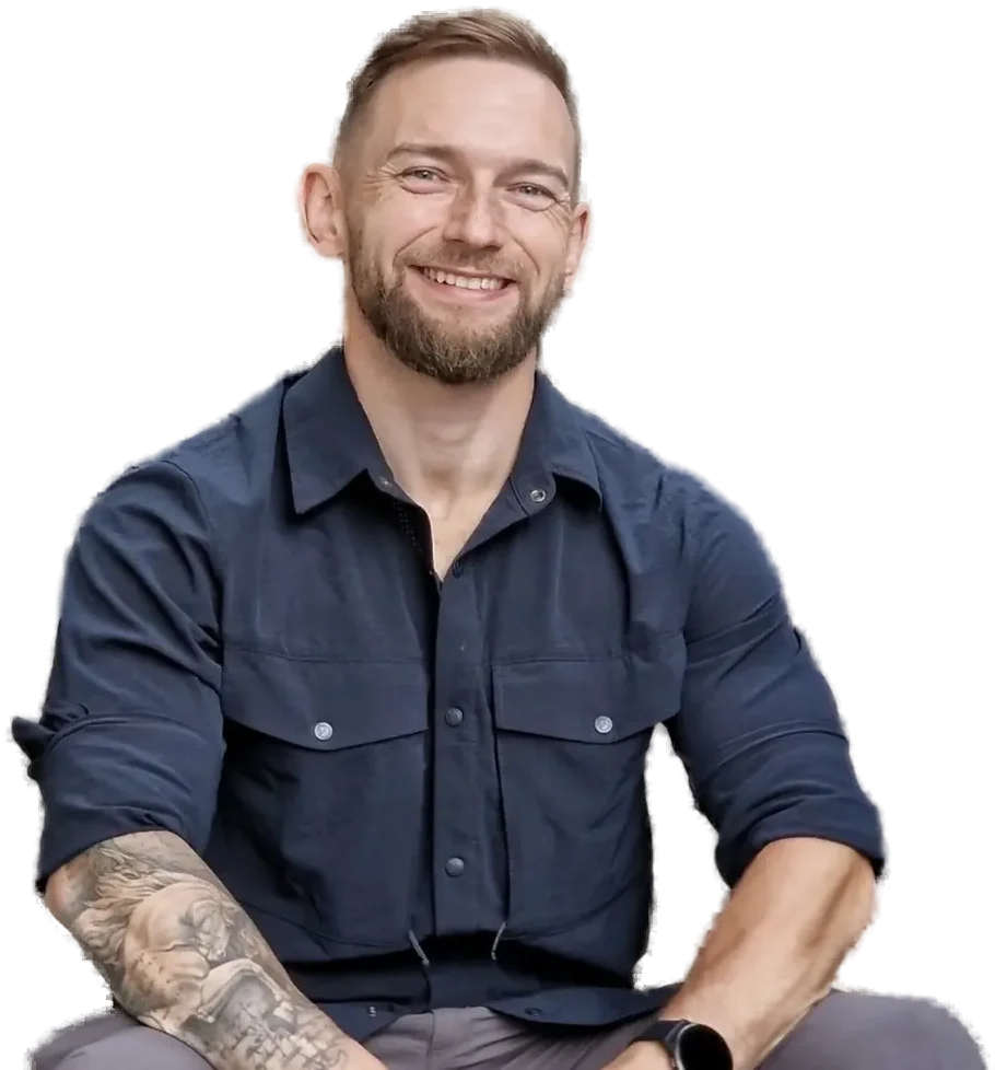 Uśmiechnięty Marcin Bielicki